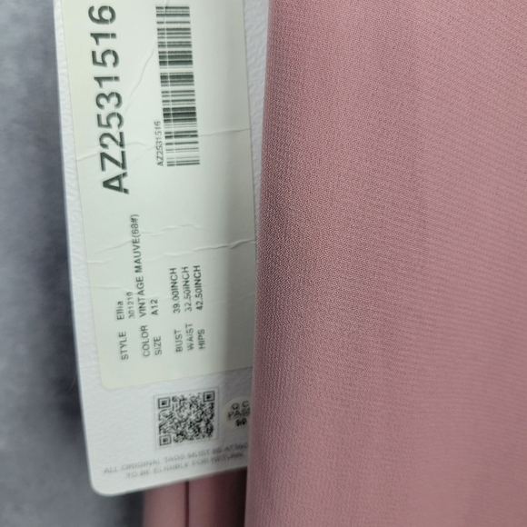 Azazie NaeemRosette A-Line V-Neck Ruffle Chiffon Dress Size 12‎ - Picture 7 of 15